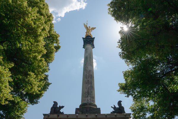Friedensengel monument under clear blue sky