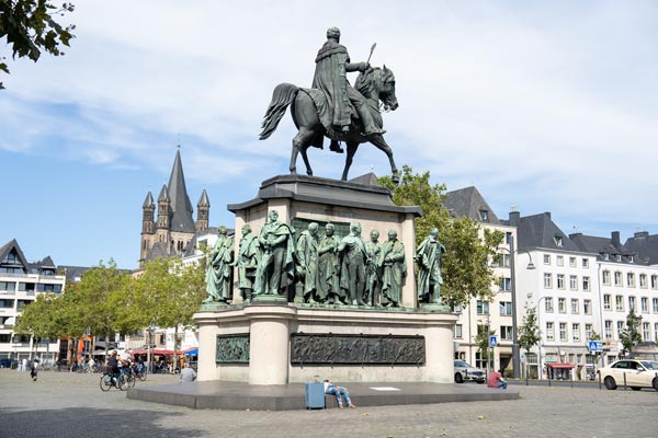 Frederick William III monument in Cologne square