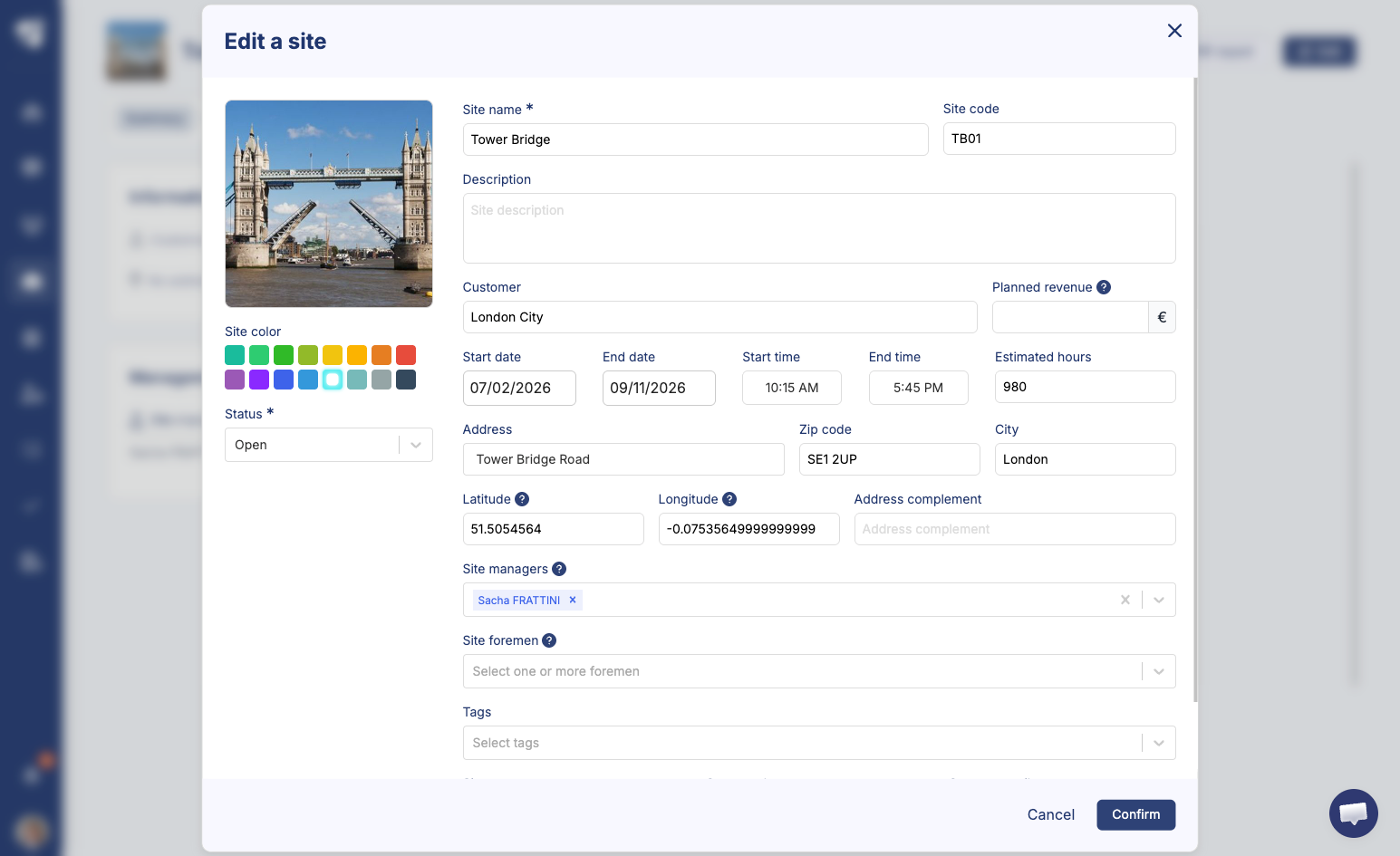 site management on alobees