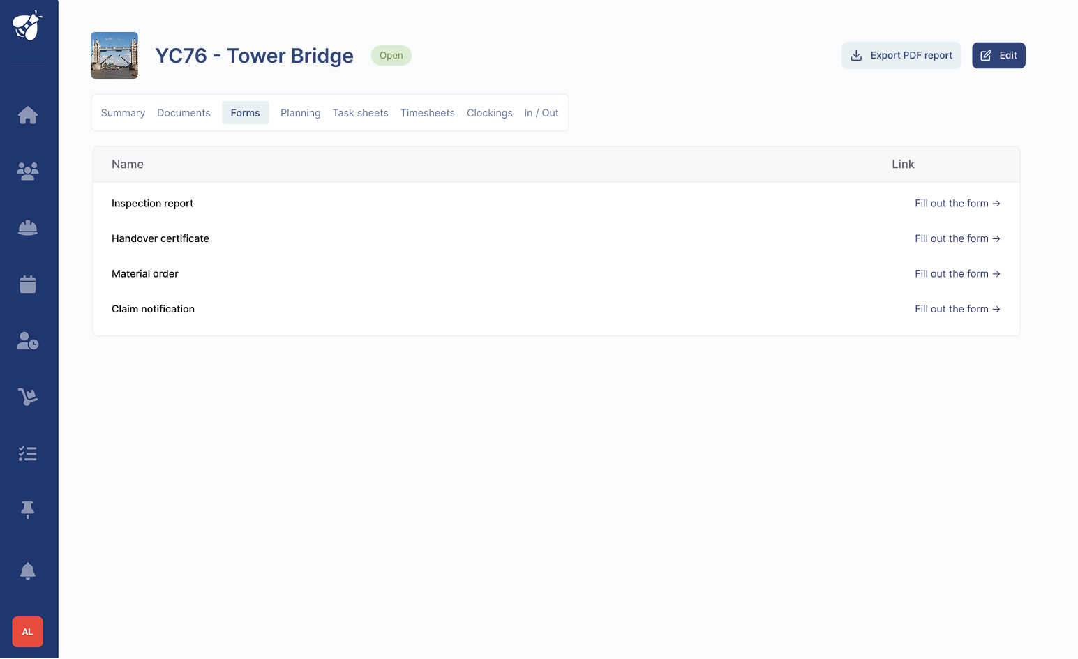 site management on alobees