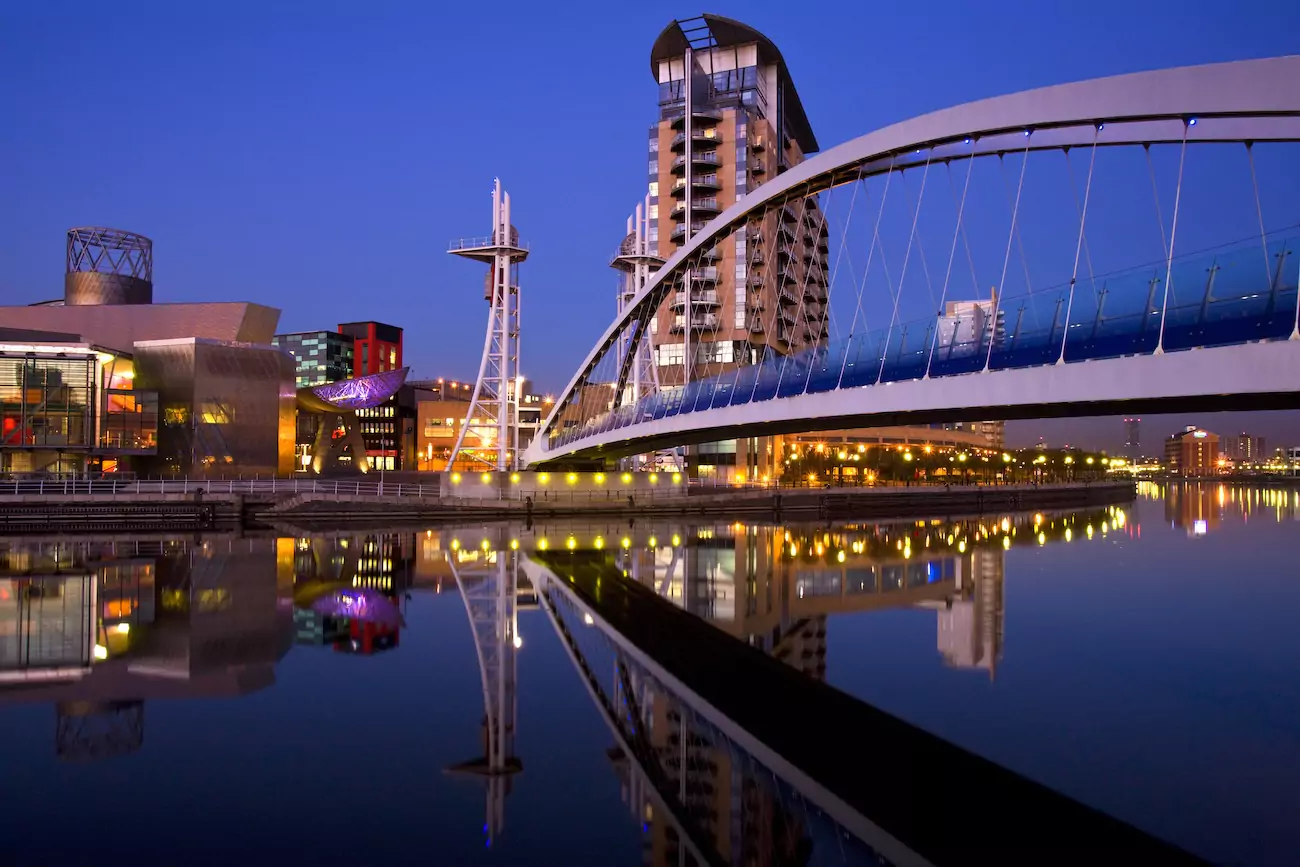 Millenium bridge in Manchester.
