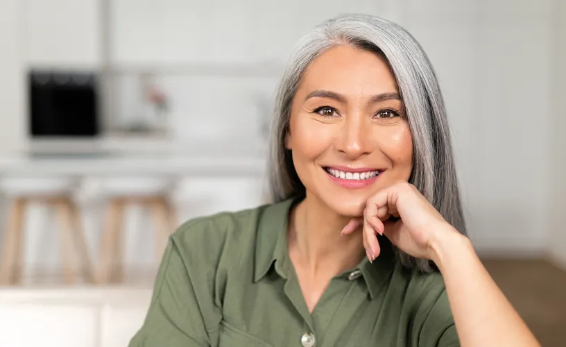woman smiling
