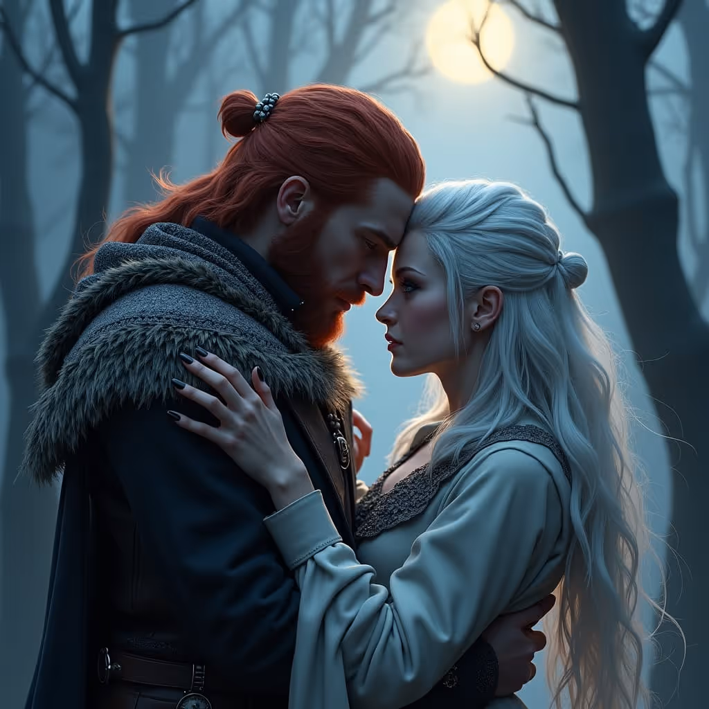 Breanna and Eoin with white hair