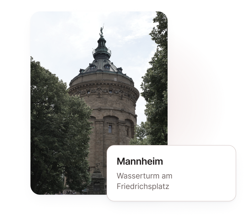 Mannheim. Wasserturm am Friedrichsplatz
