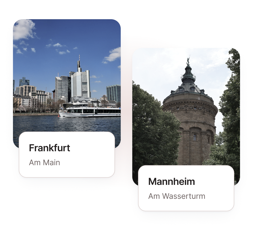 Frankfurt. Am Main. Mannheim. Am Wasserturm