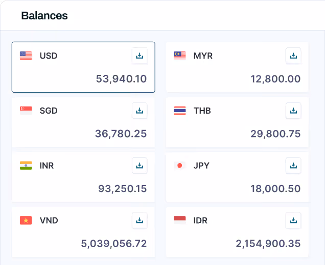 Tazapay account balances