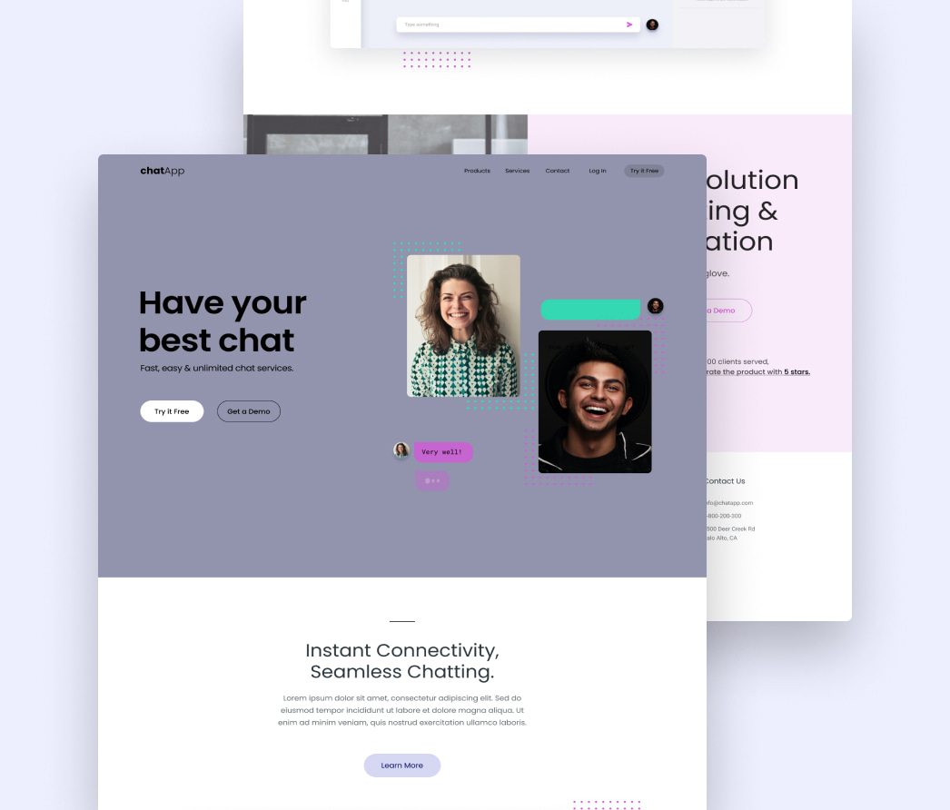 A mockup of a project