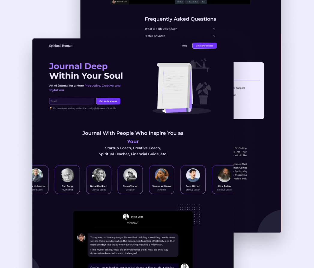 A mockup of a project