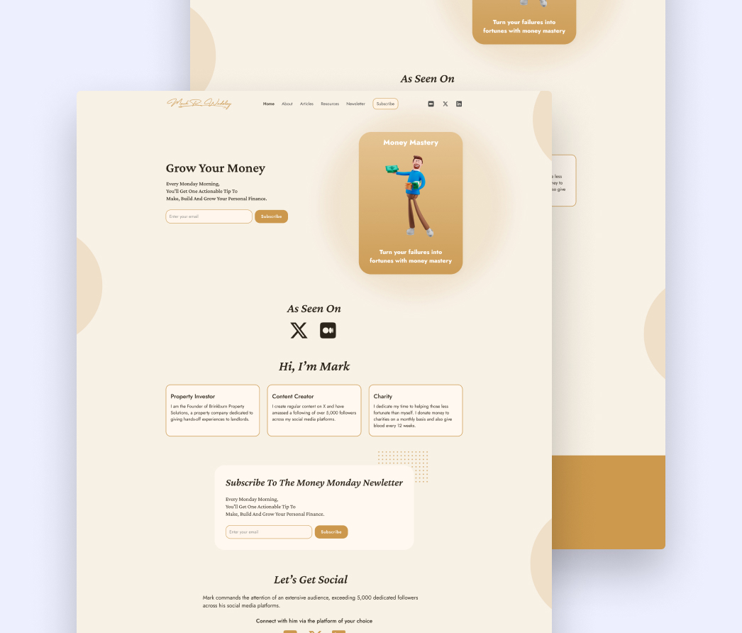 A mockup of a project
