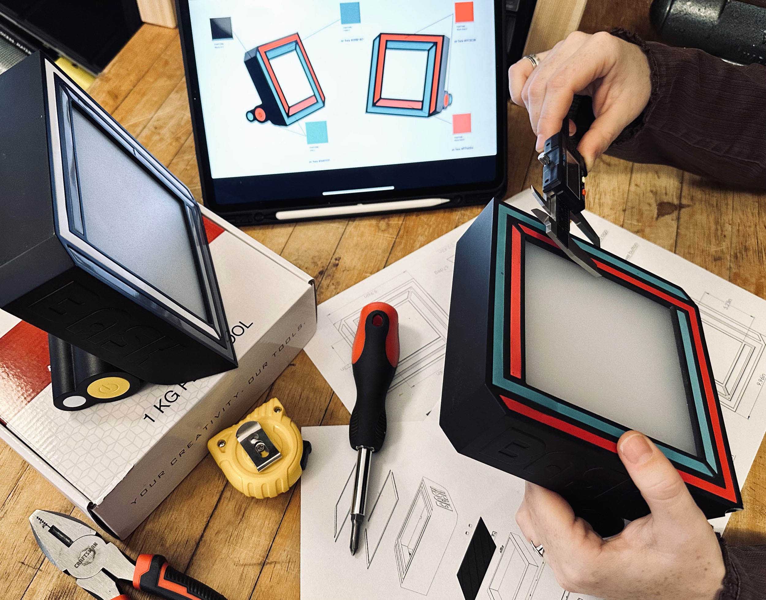 Production model for new product, by Spitfire Industry, New York