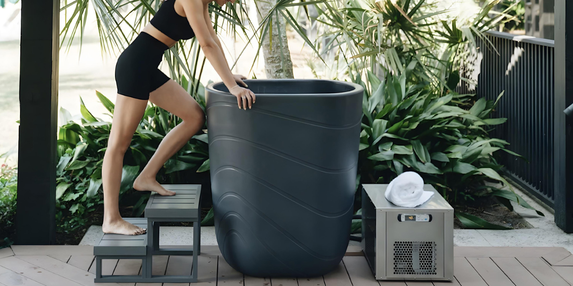 Nordic Wave Viking Cold Plunge - Industrial design for a vertical cold plunge for physical therapy, by Spitfire Industry