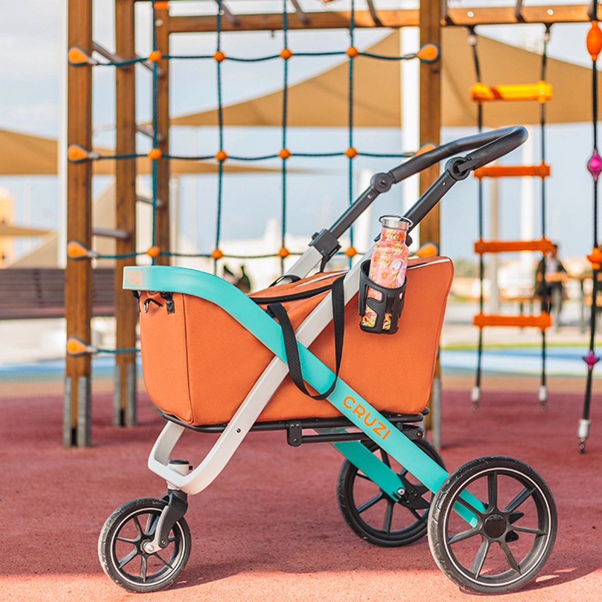 Cruzi folding cart built to carry up to 75 pounds, durable mobility product design by Spitfire