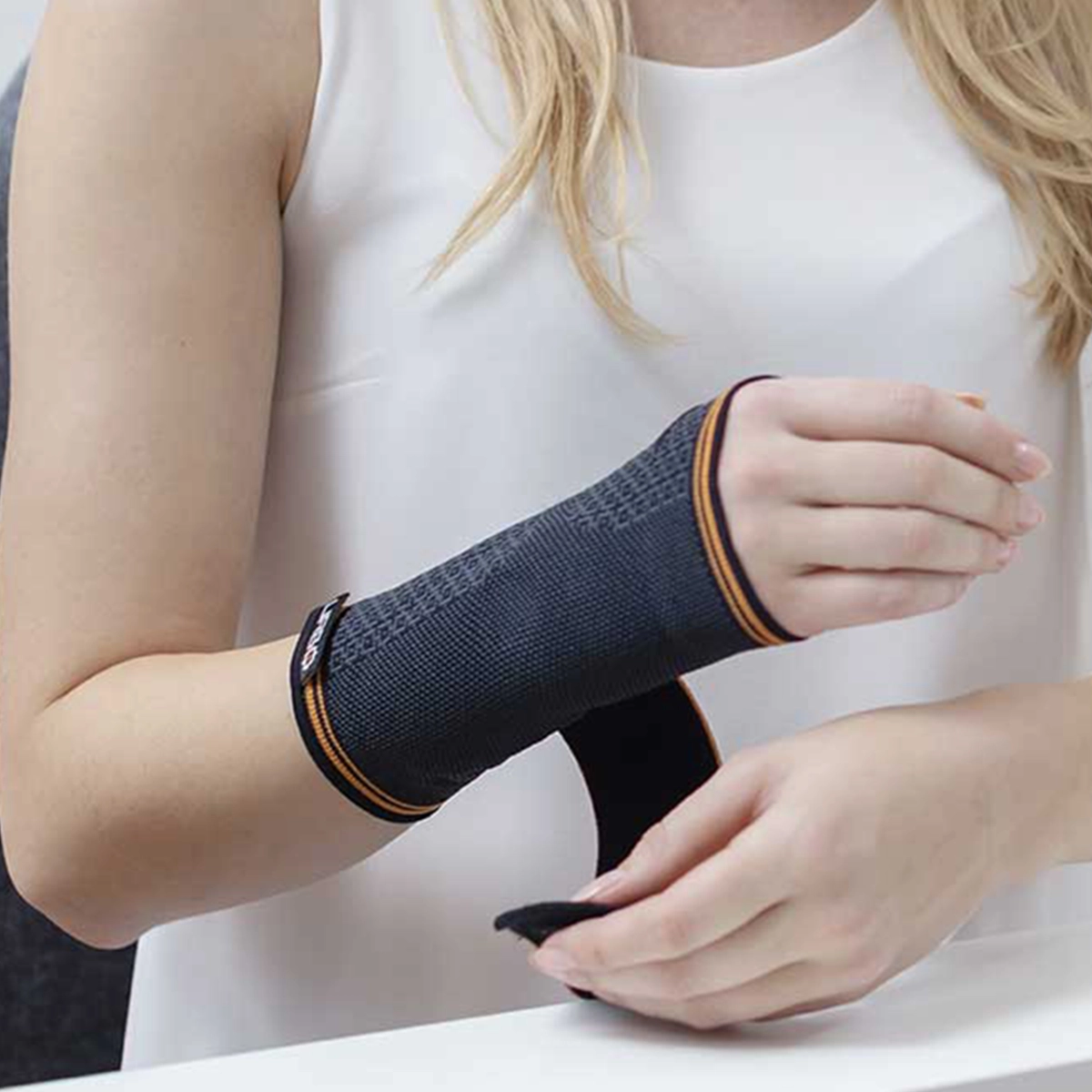 Urbo adjustable wrist support brace for computer users, comfort-focused product design and development by Spitfire