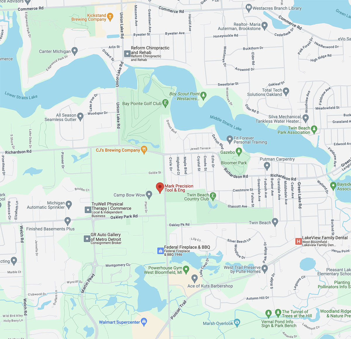 Mark Precision Tool Engineering Map