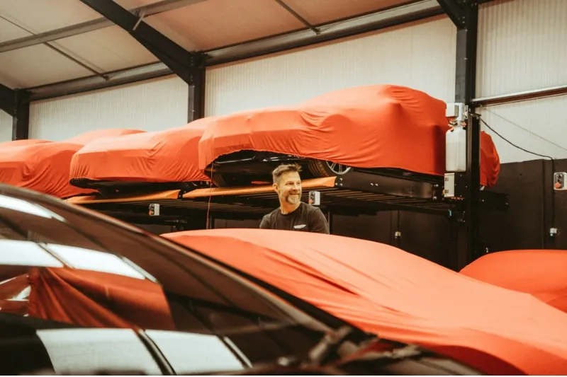 Discreet, CCTV-monitored access at a secure car storage facility.