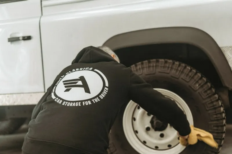 Tyre care at Auto Classica Winter Car Storage facilities. Expert care for you car over the winter.