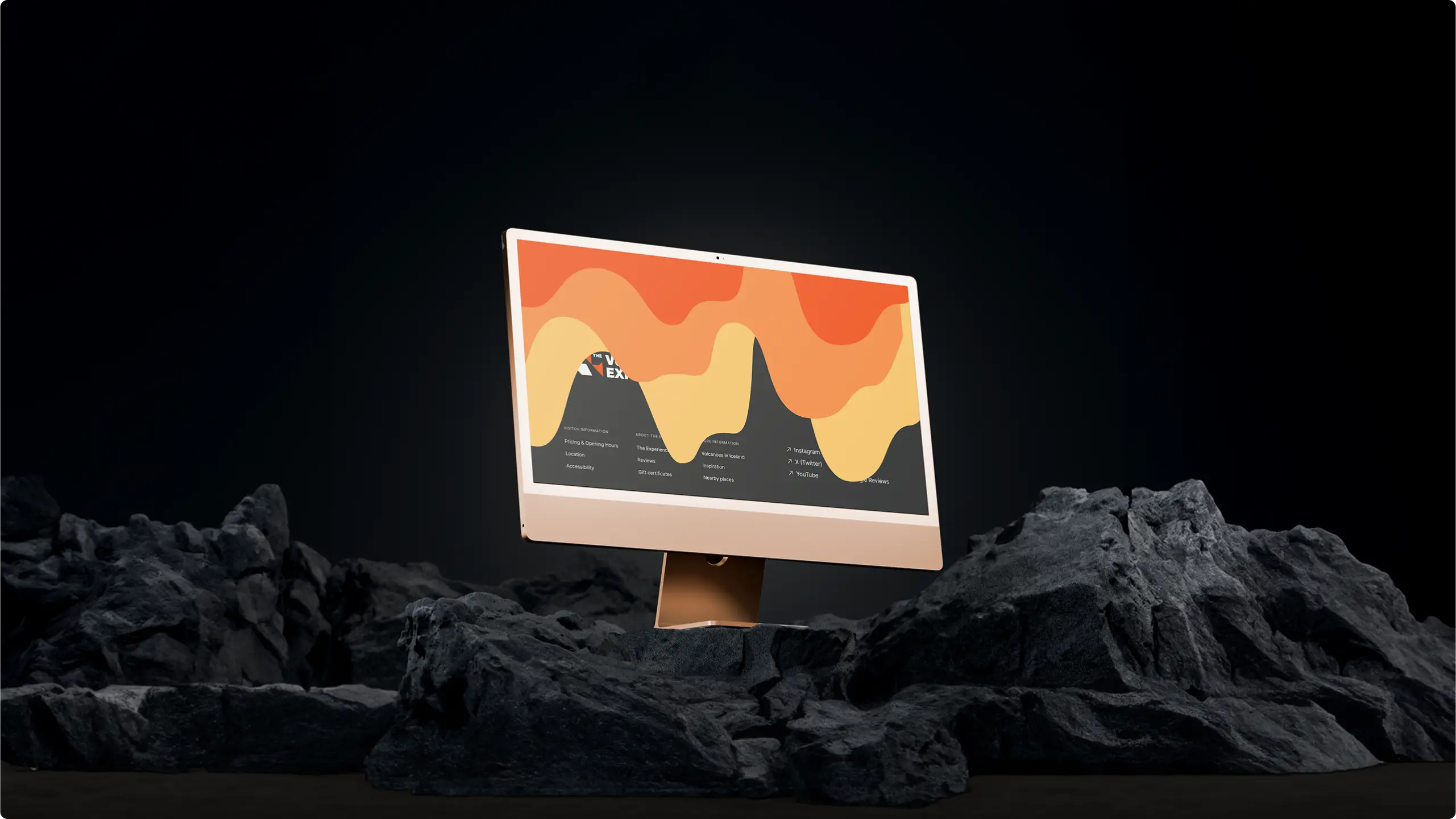 Mockup of minimal lava animation used in the web experience.