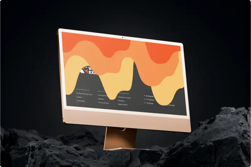 Mockup of minimal lava animation used in the web experience.