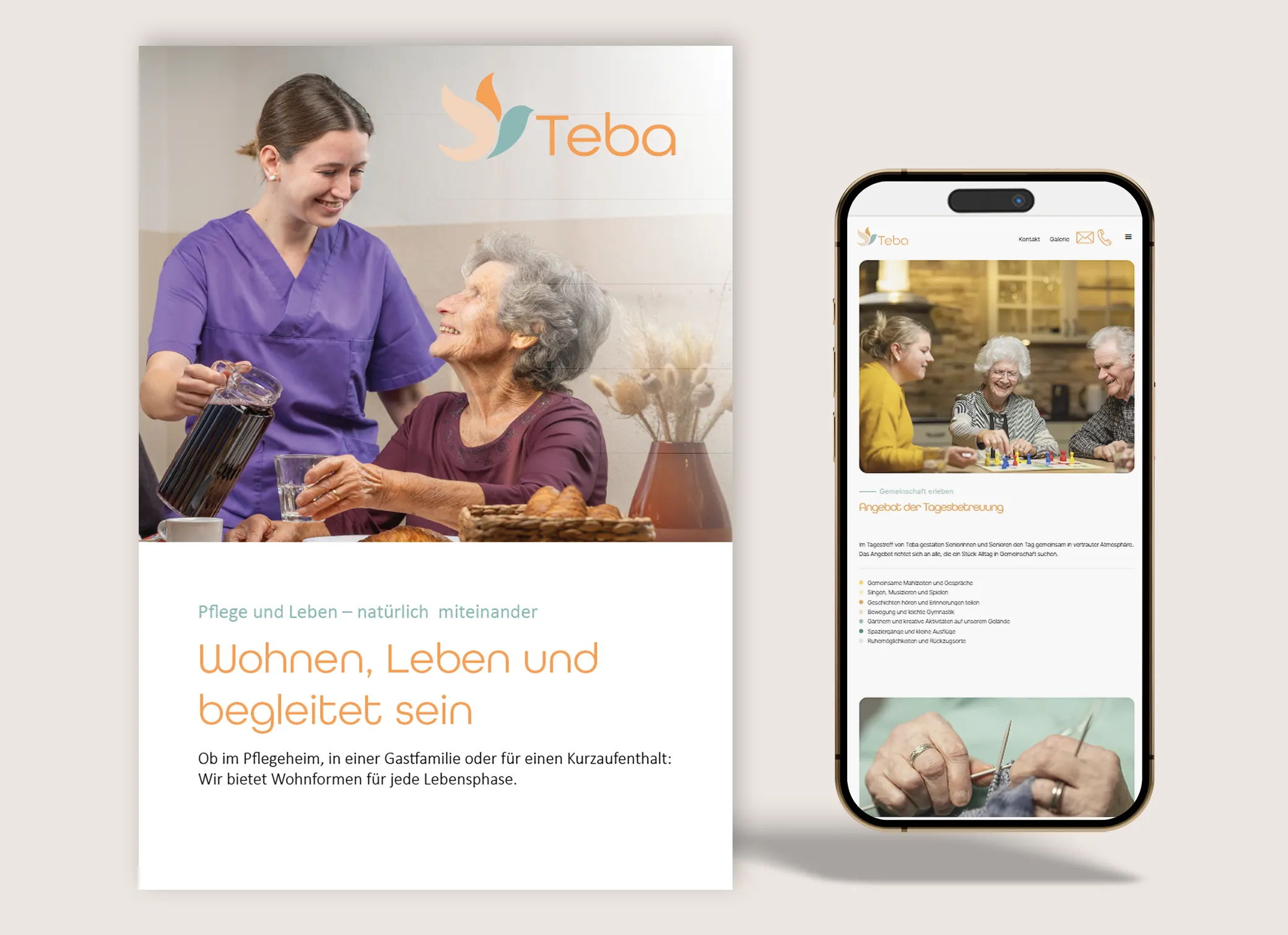 Eine Bushaltestelle mit einem Plakat der Familienpflege AG