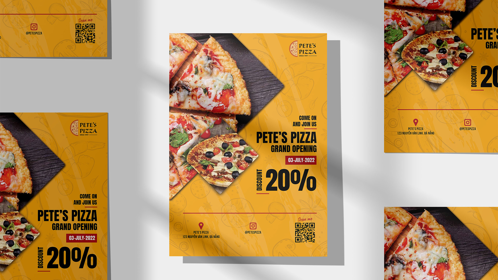 Pete's Pizza Branding Thumbnail