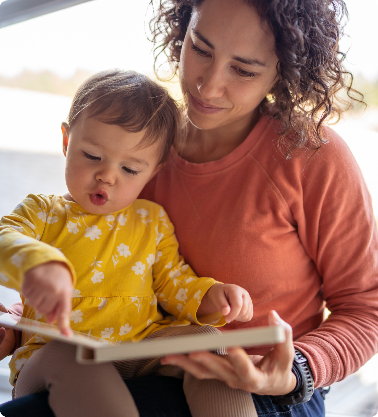 EPH Image: Mom and baby reading a book