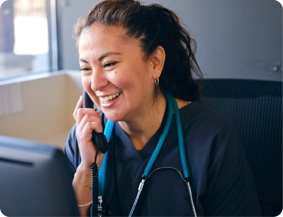 EPH Image: Medical professional on the phone 