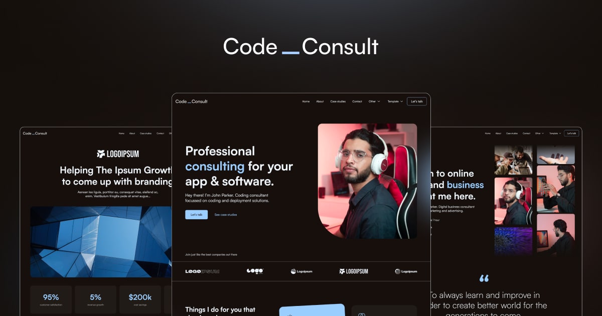Homepage | Code Consult - Webflow Ecommerce website template