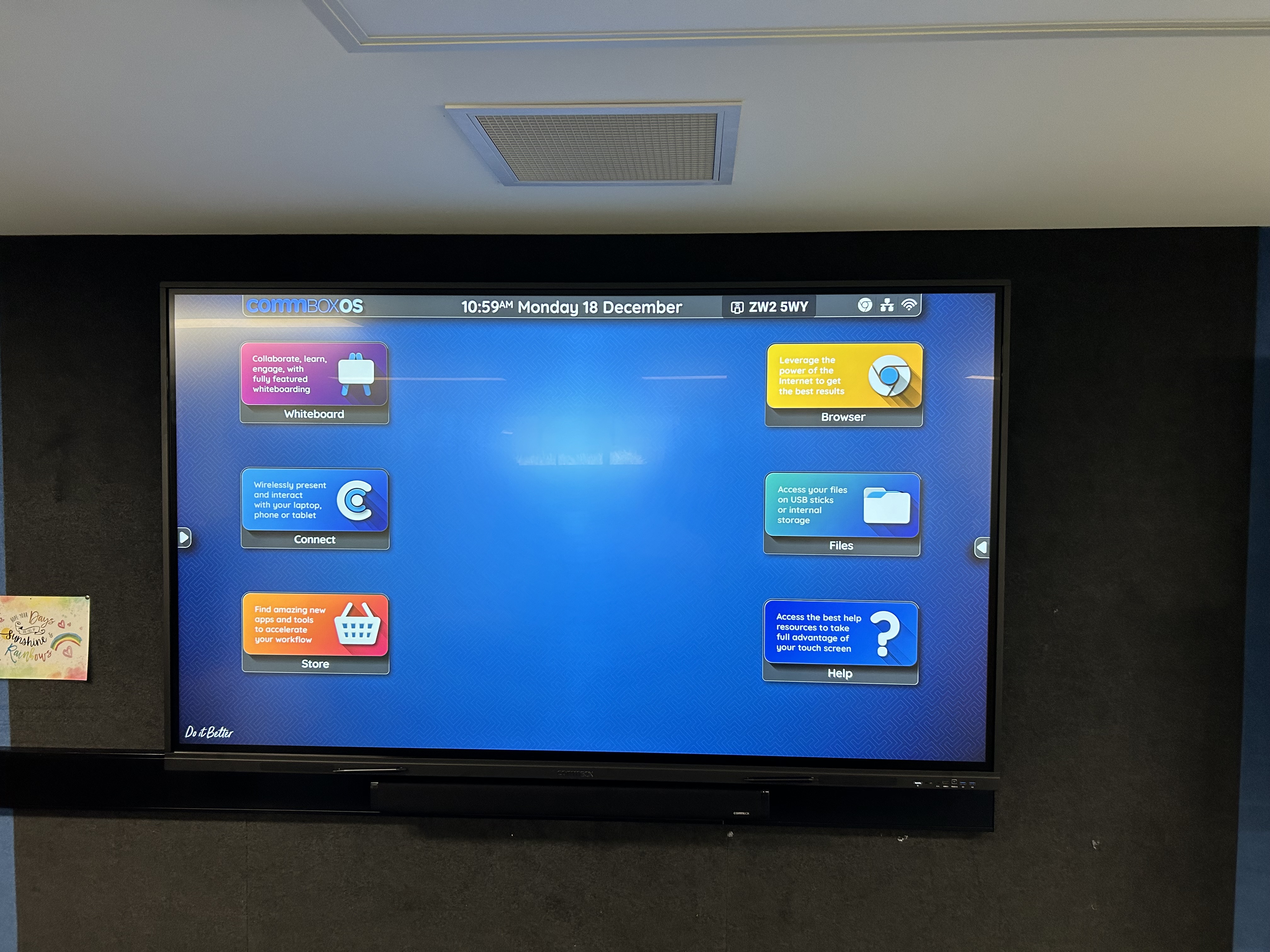  Wall mount large screen TV