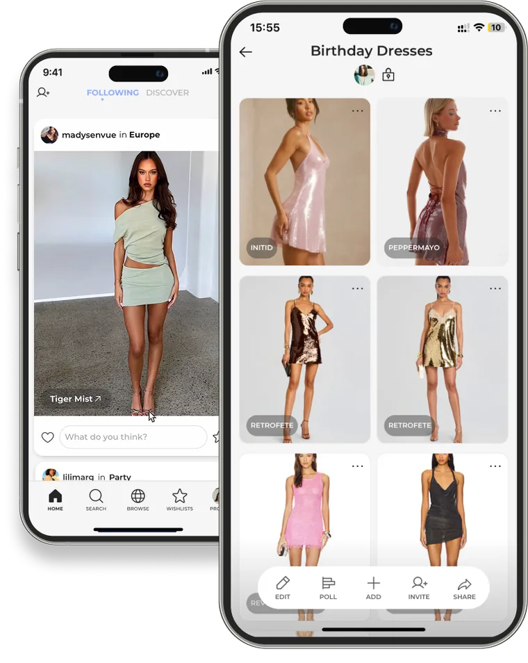 Garde-Robe iOS app saving products from any retailer, available on the App Store