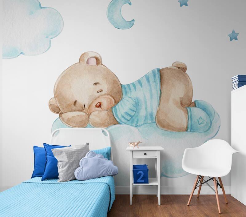 samolepljiva tapeta mede koji spava za dečake