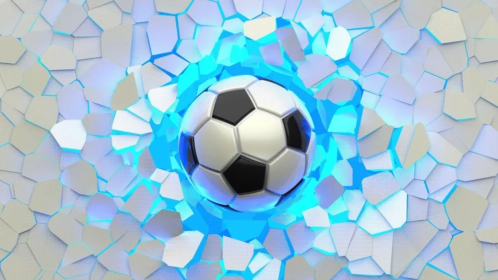 3D plava lopta foto tapeta