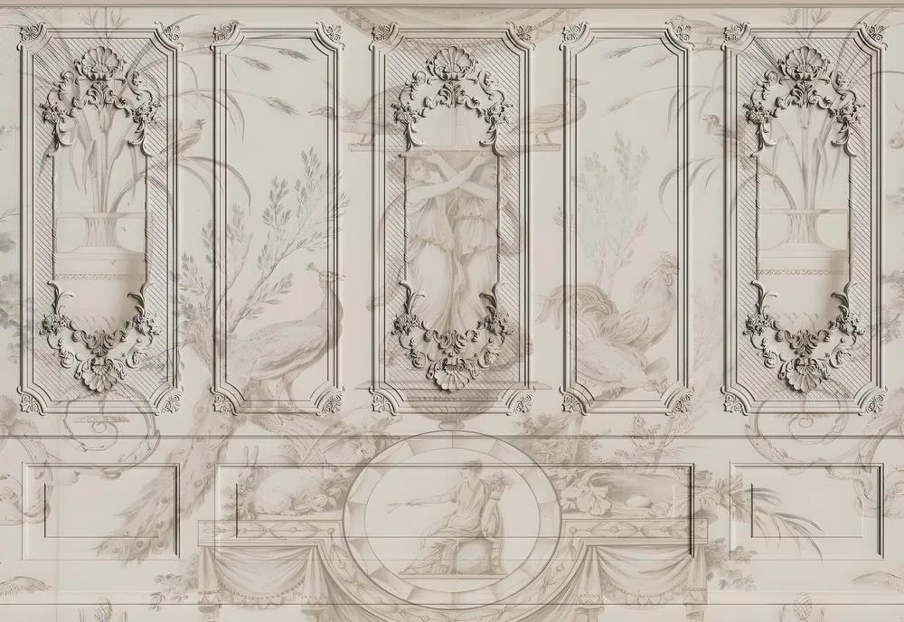 Molding wall braon foto tapeta