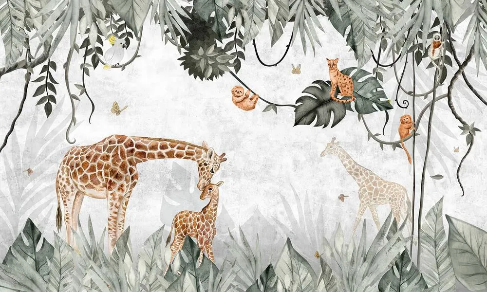 Pastelna žirafa foto tapeta
