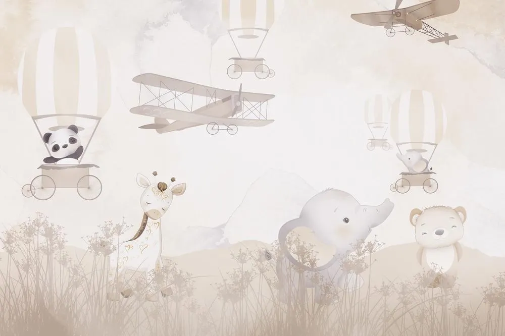 Slonče i družina foto tapeta