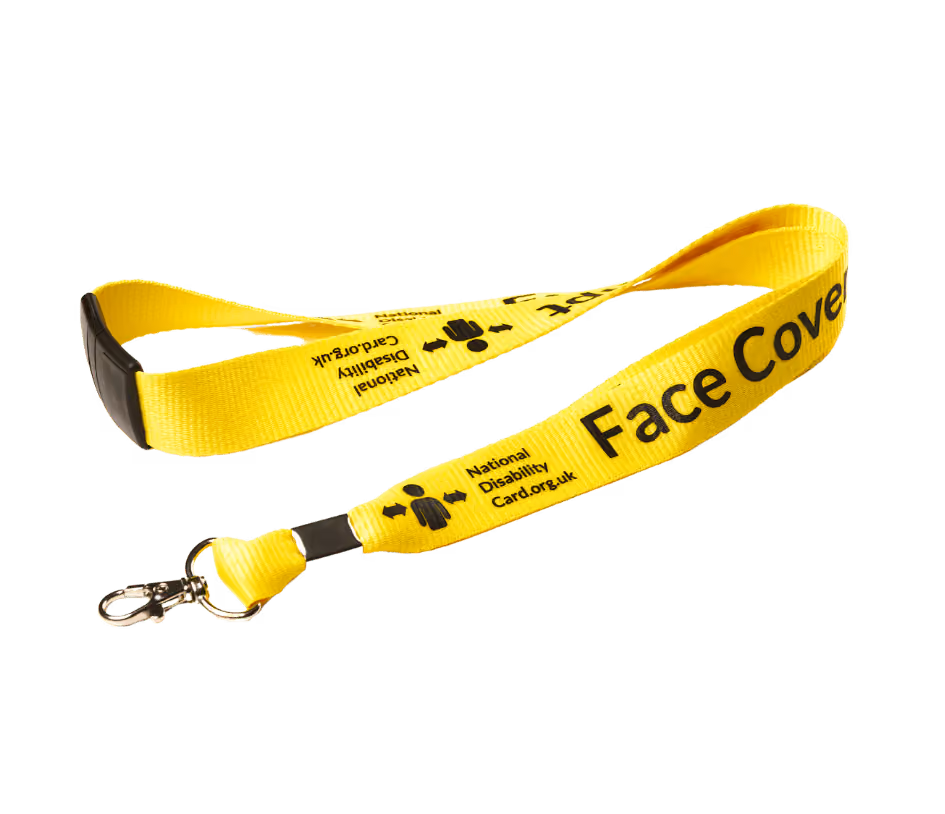 Graphic of the National Carers Card face covering exempt lanyard