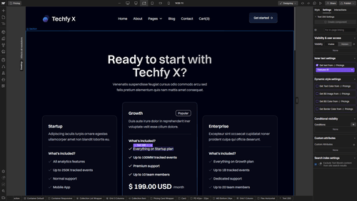 Ecommerce Content - Techfy X Webflow Template