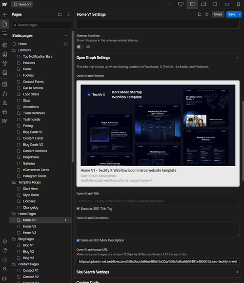 SEO - Techfy X Webflow Template