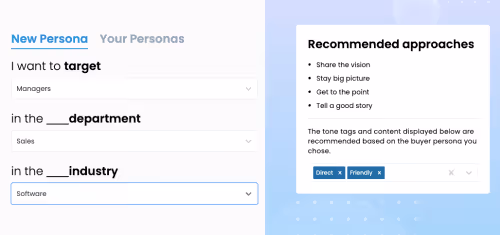 Regie Tone Recommendation Tags