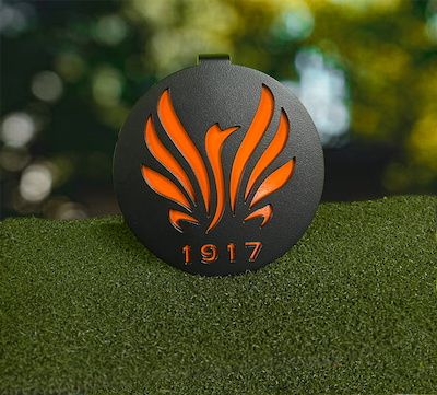 precision cut layered aluminum marker