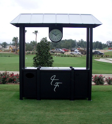 cooler with clock and awning