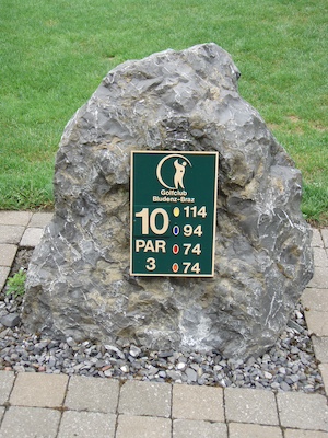 routed color core tee sign