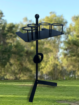 cup holder with putter rest