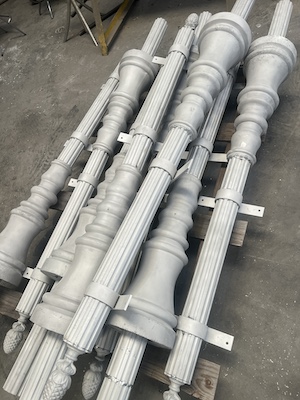 freshly assembled posts