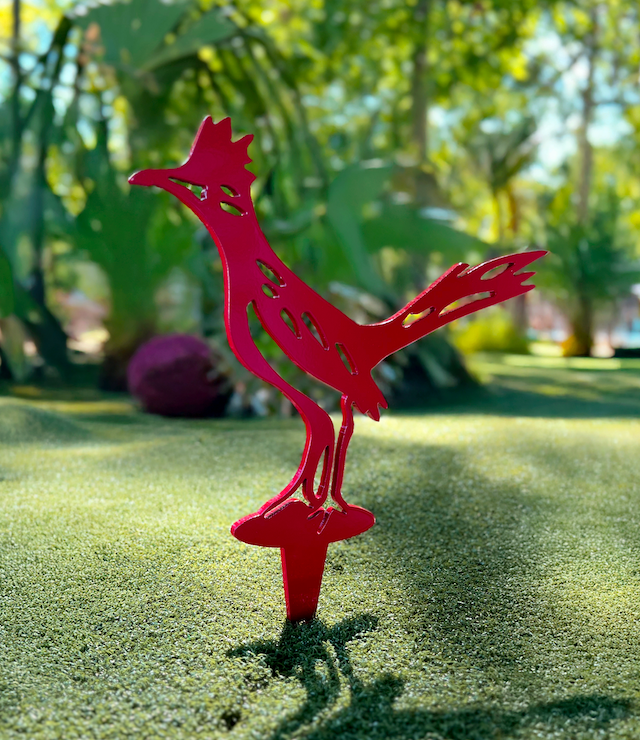 roadrunner aluminum cut logo tee marker