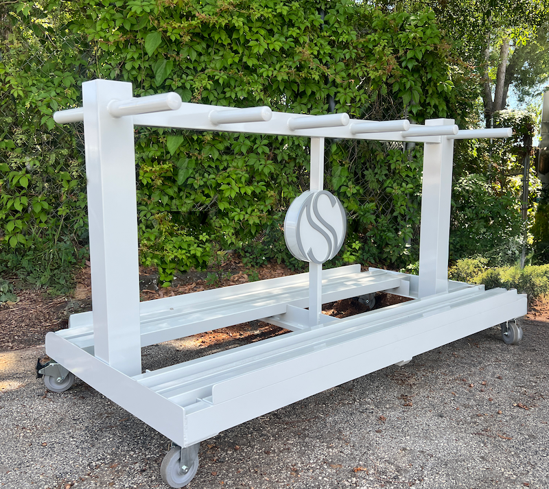 bag drop with custom logo