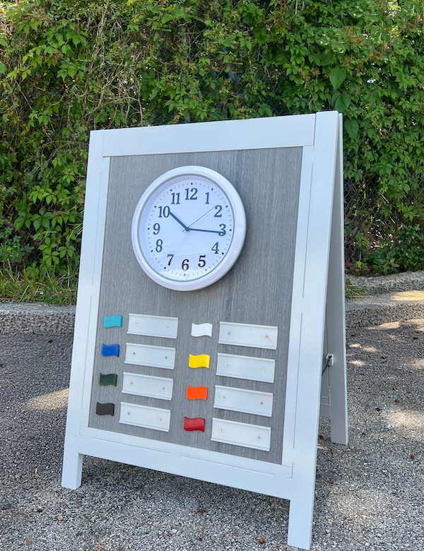 routed ecolumber a frame with aluminum framing