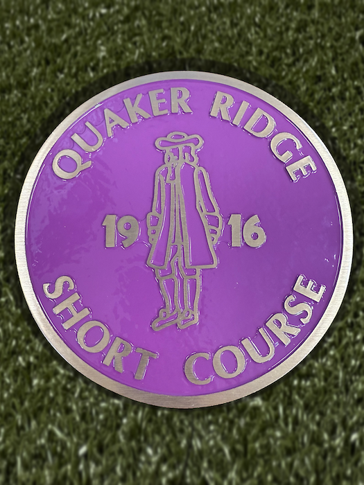 purple cast metal in ground marker
