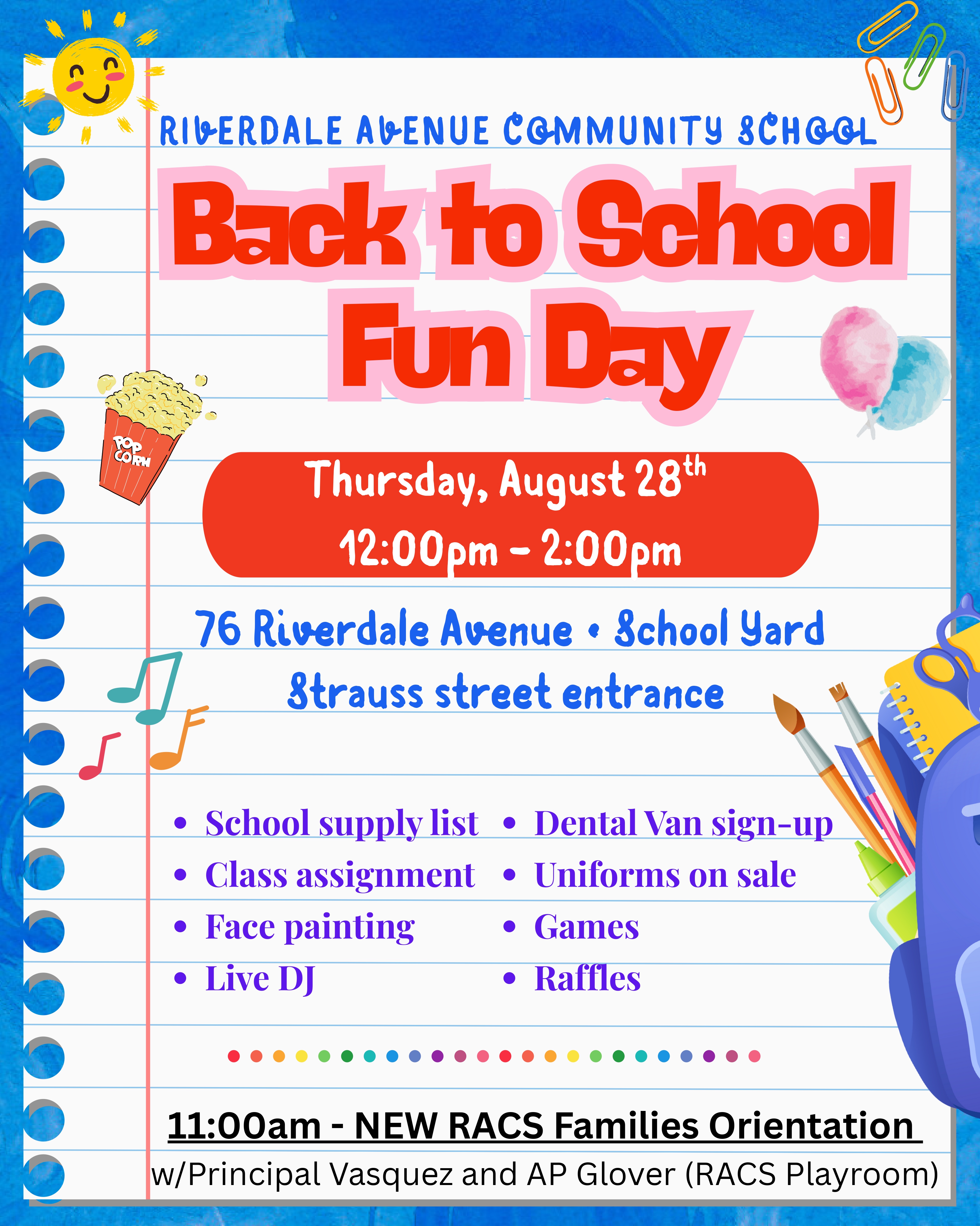 back to school flyer
