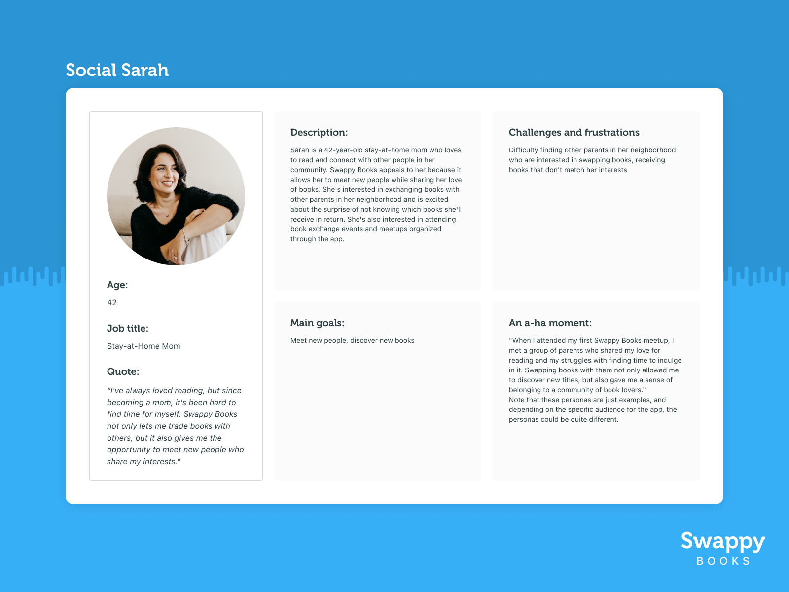 Secondary user persona - Social Sarah