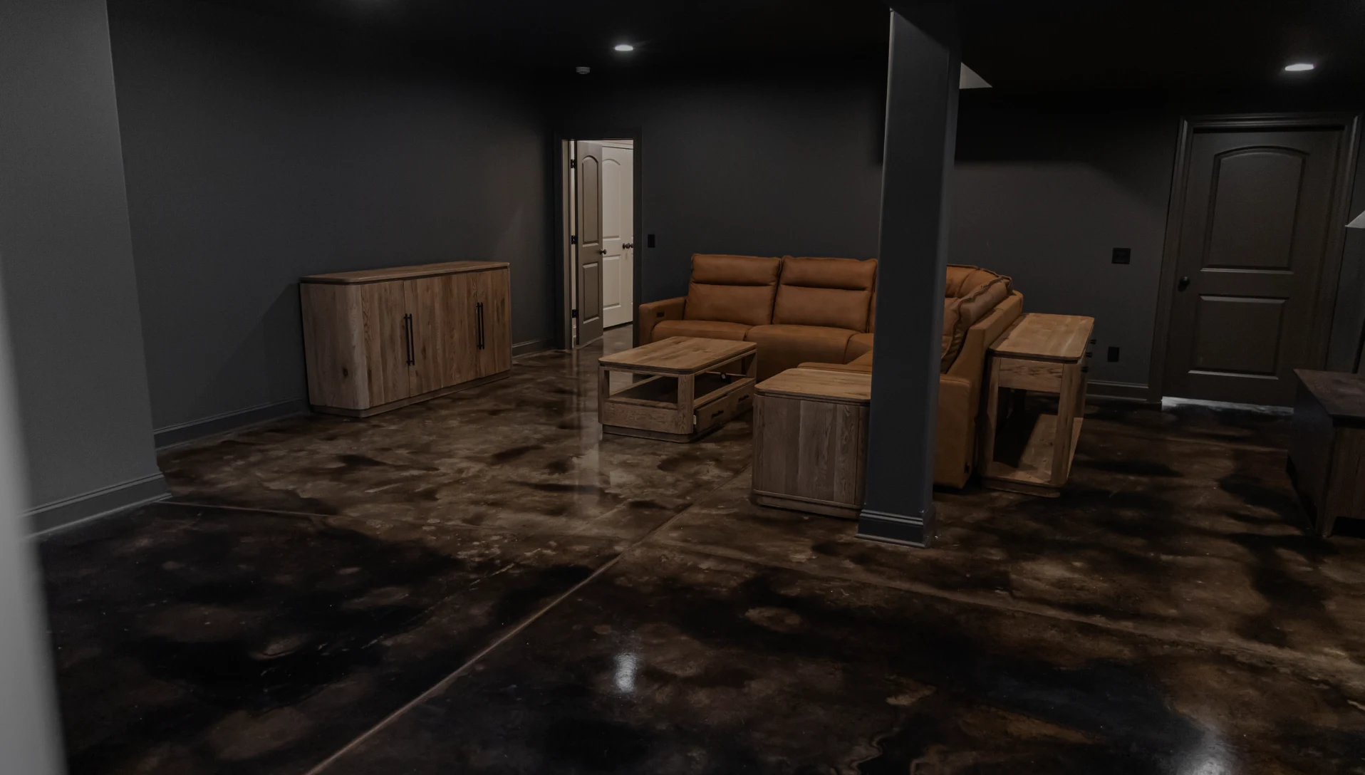 living space floor coated furniture